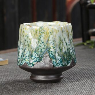 Grote Tianmu Jianzhan Thee Cup Brandhout Ru Oven Keramische Enkele Cup Grof Aardewerk Master Cup Enkele Mok