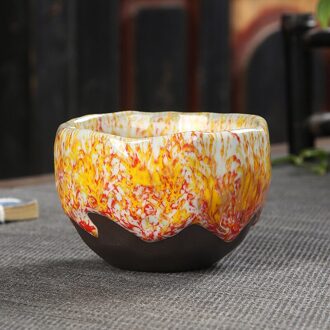 Grote Tianmu Jianzhan Thee Cup Brandhout Ru Oven Keramische Enkele Cup Grof Aardewerk Master Cup Enkele Mok