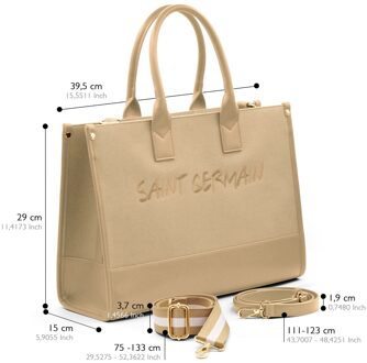 Grote Tote Bag Quartier Latin Beige