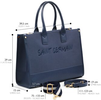 Grote Tote Bag Quartier Latin Navy/blauw - One Size