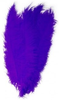 Grote veer/struisvogelveren paars 50 cm verkleed accessoire