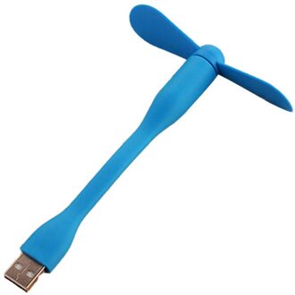 Grote Verkoop! Mini 6 Kleuren Flexibele Mini Handheld Usb Ventilator Draagbare Afneembare Koelventilator Voor Laptop Usb Apparaten blauw