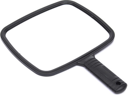 Grote Vierkante Plastic Hand Make-Up Spiegel Zwart Handvat Grote Cosmetische Spiegel Meisjes Handheld Dressing Vanity Beauty Make Up Spiegels