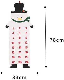 Grote Vilt Kerst Advent Kalender Met Zakken Santa, Rendier Of Sneeuwpop 2
