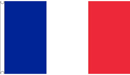 Grote vlag Frankrijk - 150 x 240 cm - polyester - Franse versiering - feestartikelen - landenversier