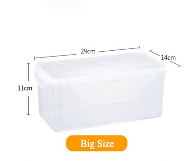 Grote Voedsel Opslag Container Met Deksels Plastic Keuken Koelkast Voedsel Verzegelde Doos Groenten & Fruit Verzegelde Organizer groot Size 3.5L
