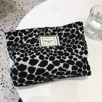 Grote Vrouwen Leopard Cosmetische Tas Canvas Waterdichte Rits Make-Up Tas Reizen Wassen Make Organizer Beauty Case 2