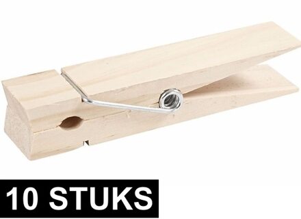 Grote wasknijper - 10x - 15 cm - hout - XXL - megaknijper - groot formaat knijpers