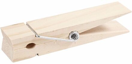 Grote wasknijper - 15 cm - hout - XXL - megaknijper - groot formaat knijpers Beige