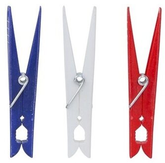 Grote wasknijpers / wasspelden - 36x stuks - kunststof met metalen veer - wasgoed ophangen