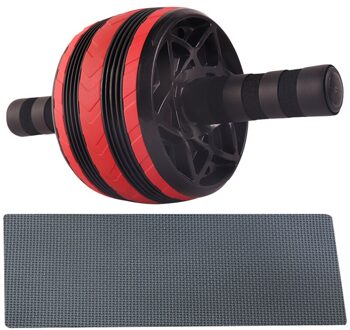 Grote Wiel Ab Roller Buikspier Trainer Oefening Abs Core Workout Buikspieren Training Fitness Apparatuur Voor Thuis Gym rood