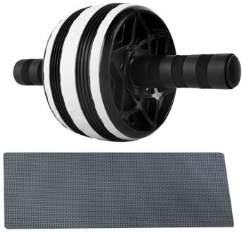 Grote Wiel Ab Roller Buikspier Trainer Oefening Abs Core Workout Buikspieren Training Fitness Apparatuur Voor Thuis Gym wit