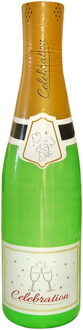 Grote/XXL opblaasbare champagne fles 180 cm - Oud en Nieuw en bruiloft - accessoires