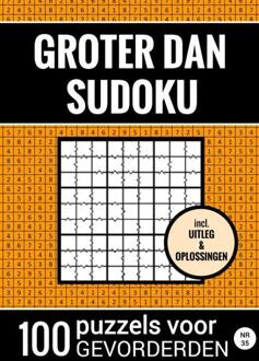 Groter Dan Sudoku - 100 Puzzels Voor Gevorderden - Nr. 35 - Sudoku Puzzelboeken