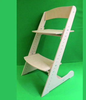 Growing chair for kids RedLaser ecowood natural wood. Kids furniture, kids chair, growing chair for baby.