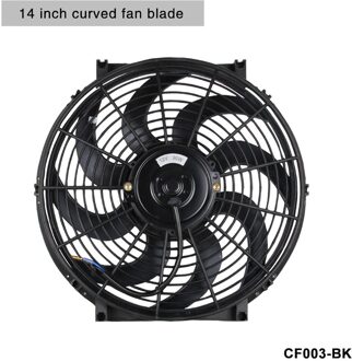 GRT-14 inch Zwart 12V 90W Elektrische Universele Auto Cooling Radiator Fan Rad Montage Kit CF003 CF003-zwart