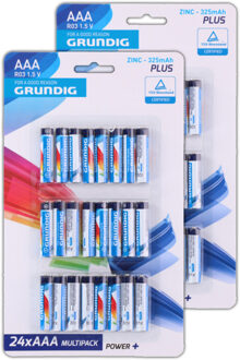 Grundig 48x Grundig Batterijen - AAA - alkaline - 1.5 V - voordeelpak - niet-oplaadbaar
