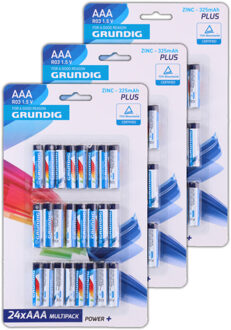 Grundig 72x Grundig Batterijen - AAA - alkaline - 1.5 V - voordeelpak - niet-oplaadbaar