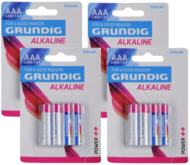Grundig alkaline batterijen AAA - 16x stuks - LR03 batterijen