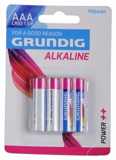 Grundig alkaline batterijen AAA 4x stuks
