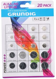 Grundig Batterijen Knoopcel Alkaline/lithium 20 Stuks