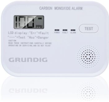 Grundig CO Melder - Koolmonoxidemelder 10 Jaar Batterij - Co Meter met LCD Scherm - Alarm 85dB