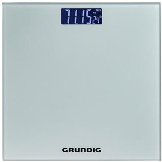 Grundig Digitale Personen Weegschaal - Weegschaal tot 180kg - Personenweegschaal meet kg/lb Grijs