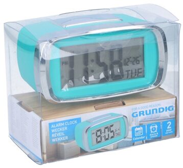 Grundig Digitale wekker/alarm klok blauw - Wekkers