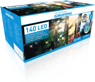 Grundig Kerstverlichting warm wit buiten lichtsnoeren 140 LED lampjes