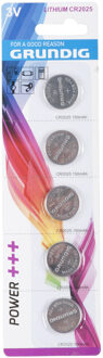 Grundig Knoopcel batterijen CR2025 - 3V - Lithium - 15x stuks - knoopcelbatterijen/ knoopbatterijen