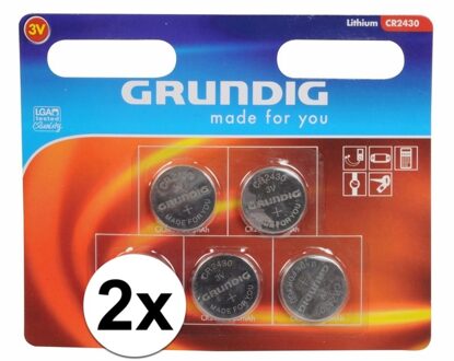 Grundig knoopcel batterijen set van 10 cr2430 - Knoopcel batterijen