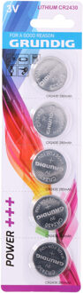 Grundig Knoopcelbatterijen Cr2430 280 Mah 5 Stuks