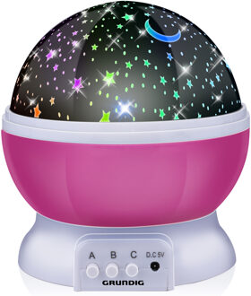 Grundig Nachtlamp sterren projector - 3 standen - 360 graden - galaxy projector sterrenhemel - roze