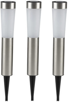 Grundig Prikspot - 12x - solar - tuinverlichting - RVS - 56 cm