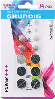 Grundig Set van 14x Grundig knoopcel batterijen Multi