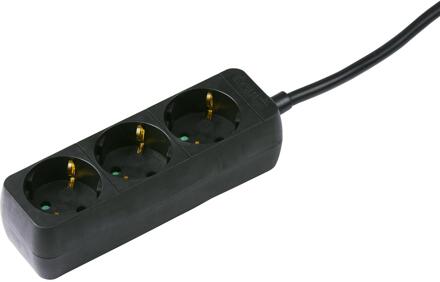 Grundig Stekkerdoos zwart 3-voudig 1,5M