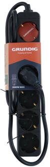 Grundig Stekkerdoos zwart 6-voudig 1,5M