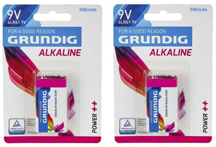 Grundig V9 Plus batterij - 4x stuks - alkaline - LR61 - 9V - niet oplaadbaar