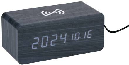 Grundig wekker met draadloze oplader zwart