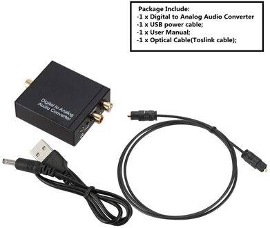 Grwibeou Dac Digitaal Naar Analoog Analoge Stereo Audio Converter Adapter Coax Coax Optische Toslink Rca R/L Optische Te rca 3.5Mm