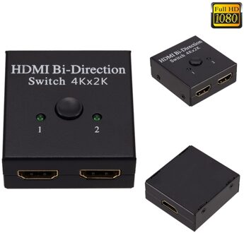 Grwibeou Hdmi Splitter 4K Schakelaar Kvm Bi-Richting 1x 2/2X1 Hdmi Switcher 2 In1 uit Voor PS4/3 Tv Box Projector Switcher Adapter