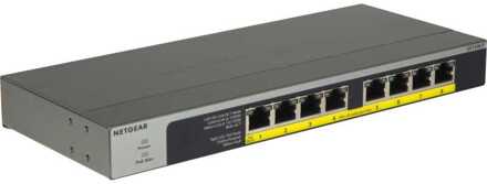 GS108lp switch (8PT POE/POE+GIGABIT UNMANAGED) Switch Zwart