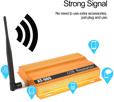 GSM 900mHz Mobile Phone Signal Booster Repeater Amplifier + Yagi Aerial Full-Duplex Single-Port Design AT-980