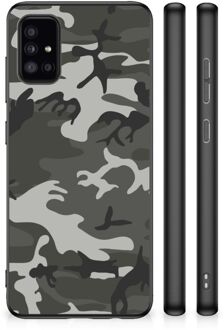 GSM Hoesje Samsung Galaxy A51 Hoesje Bumper met Zwarte rand Army Light