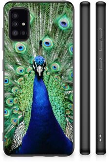 GSM Hoesje Samsung Galaxy A51 Siliconen Back Cover met Zwarte rand Pauw