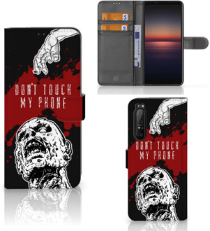 GSM Hoesje Sony Xperia 1 II Book Case met Pasjeshouder Zombie Blood