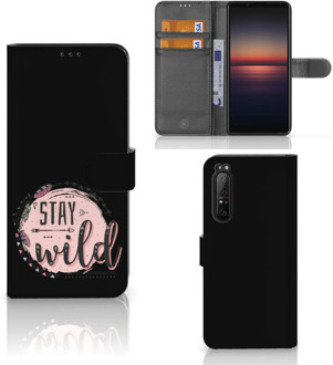 GSM Hoesje Sony Xperia 1 II Book Case met Tekst Boho Stay Wild