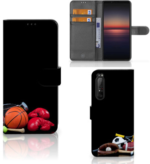 GSM Hoesje Sony Xperia 1 II Bookcover Ontwerpen Voetbal, Tennis, Boxing… Sports