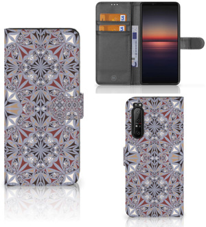 GSM Hoesje Sony Xperia 1 II Flipcover Flower Tiles