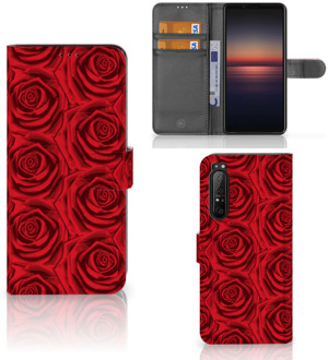 GSM Hoesje Sony Xperia 1 II Mobiel Bookcase Red Roses